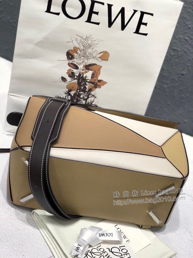 LOEWE經典爆款包包 羅意威中號Puzzle幾何拼接手提斜挎包 10171  tcl1141